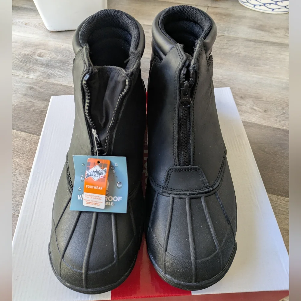 NWT Propet Black Men's Blizzard Mid Zip Boots
